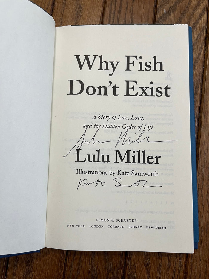 Hardcover, Why Fish Don't Exist, signed by Lulu and Kate